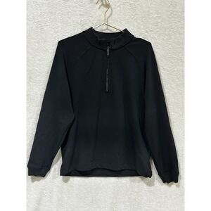 Public Rec Mens Medium Weekend Half Zip Pullover‎ Black Sweater